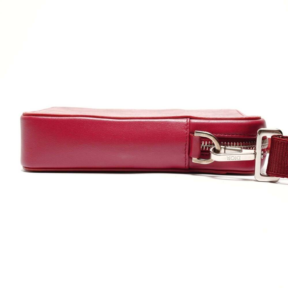 CHRISTIAN DIOR Red Leather Trotter Shoulder Bag - Picture 4 of 13